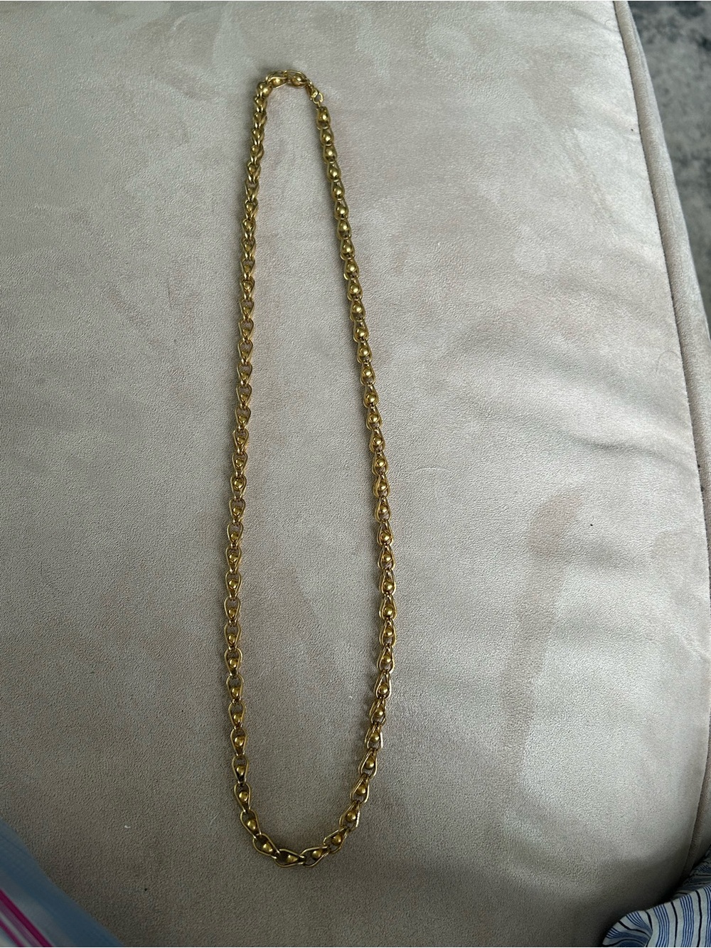 Vintage gold toned rolo chain Monet necklace,signed